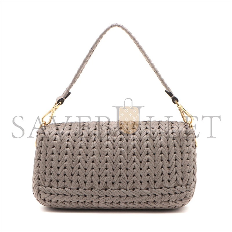 FENDI BAGUETTE LEATHER LIGHT BLUE (27*15*6cm) 